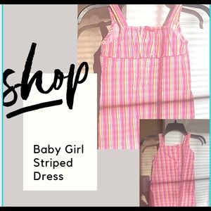 Baby Girl Pink, Yellow, and White Dress